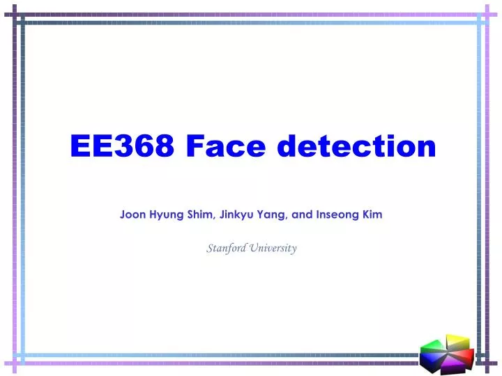 ee368 face detection