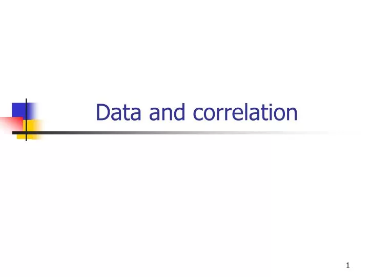 data and correlation