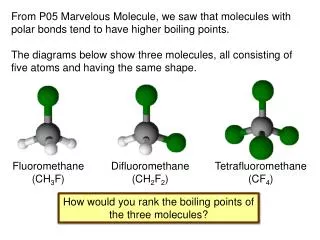 How would you rank the boiling points of the three molecules ?