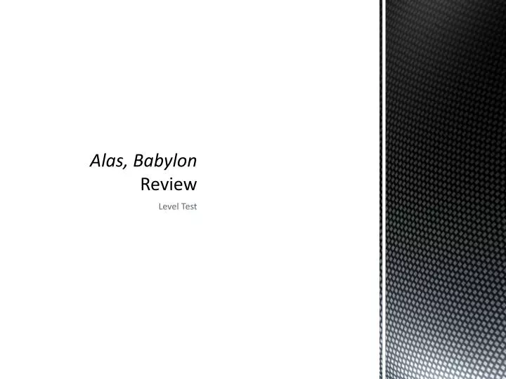 alas babylon review