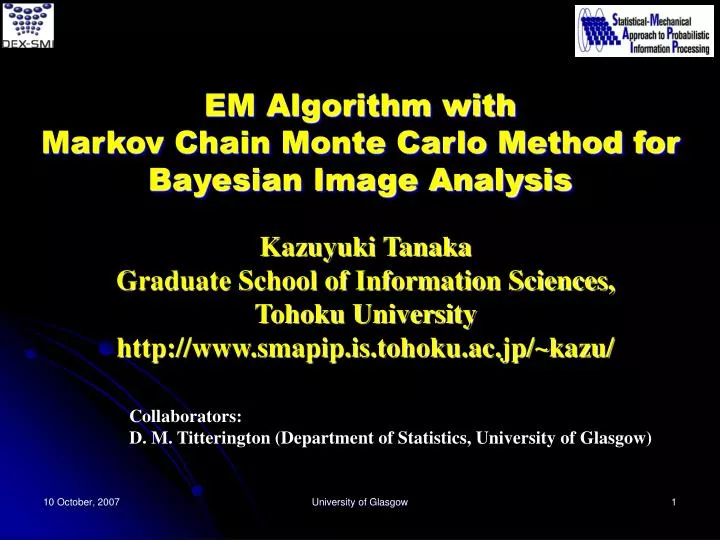 em algorithm with markov chain monte carlo method for bayesian image analysis