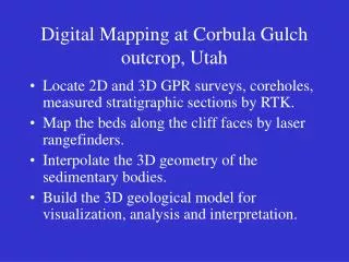 Digital Mapping at Corbula Gulch outcrop, Utah