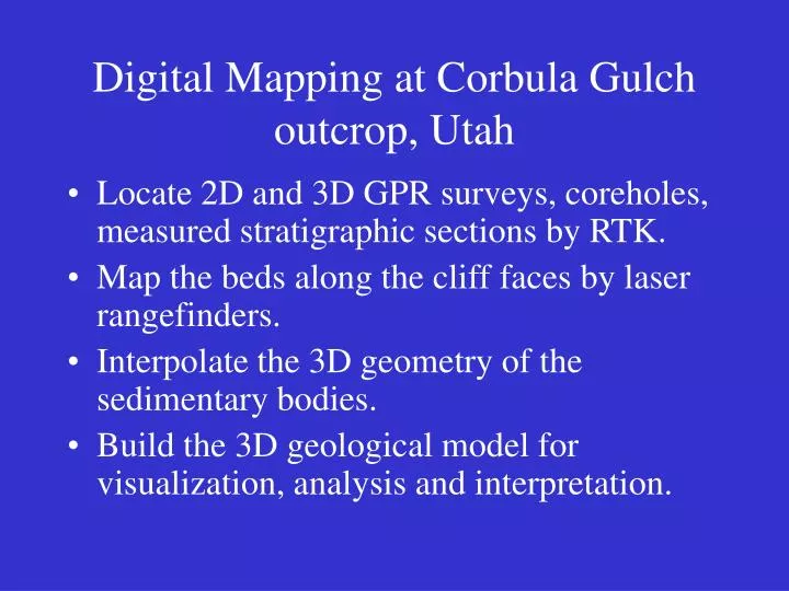 digital mapping at corbula gulch outcrop utah