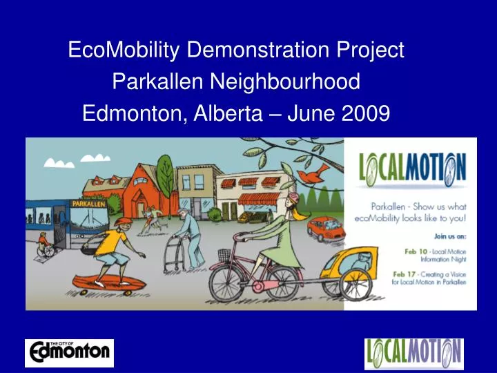 ecomobility demonstration project parkallen neighbourhood edmonton alberta june 2009