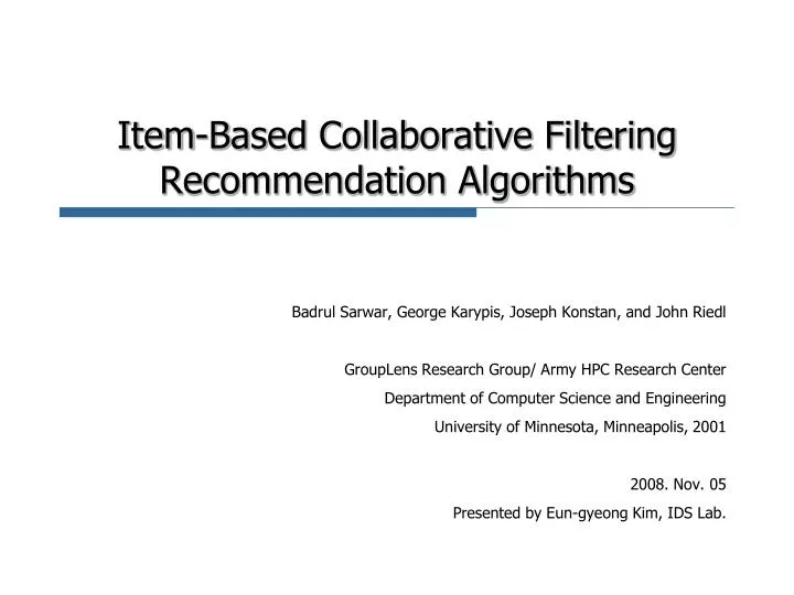 item based collaborative filtering recommendation algorithms