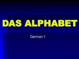 DAS ALPHABET