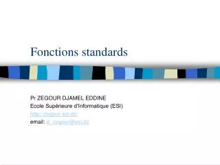 fonctions standards