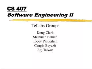 CS 407 Software Engineering II