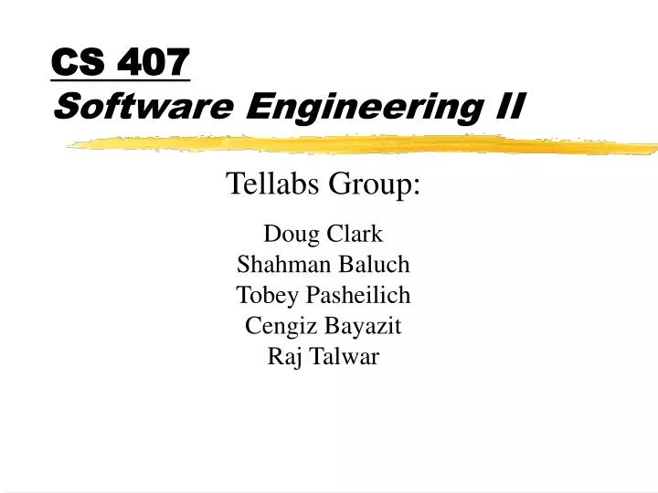 cs 407 software engineering ii