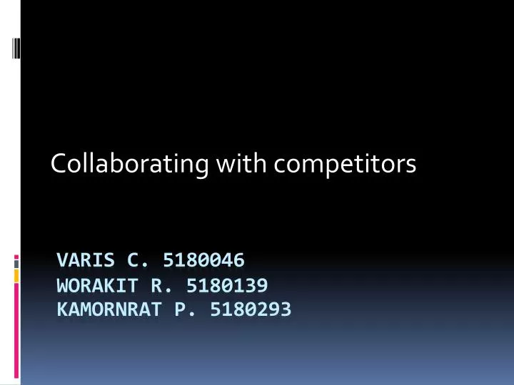 collaborating with competitors