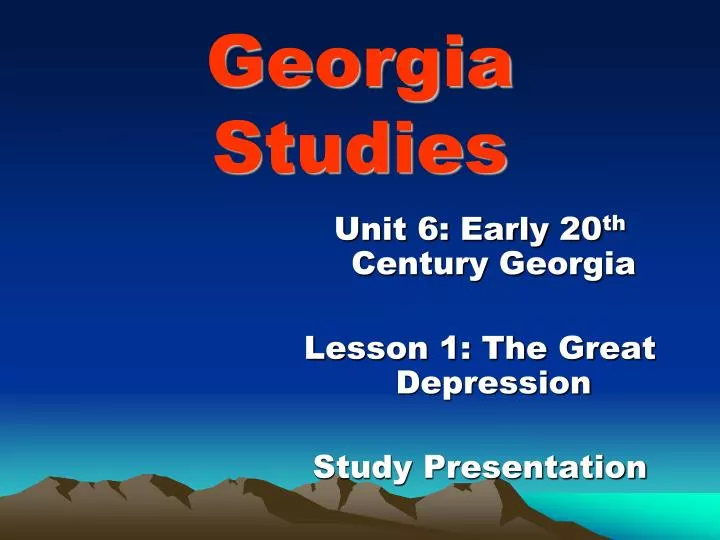 georgia studies