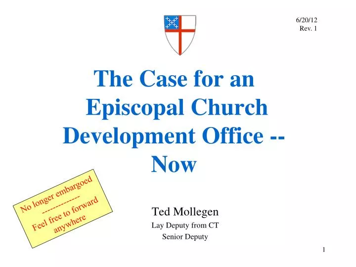 the case for an episcopal church development office now