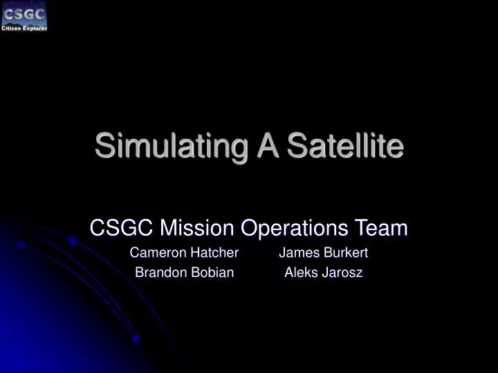 simulating a satellite