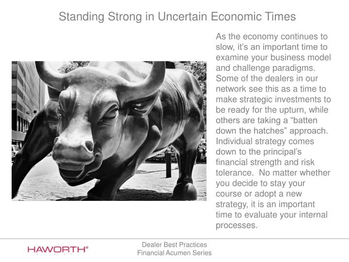 standing strong in uncertain economic times