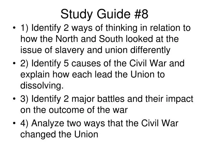 study guide 8