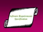 Software Requirements Specification - slide 1