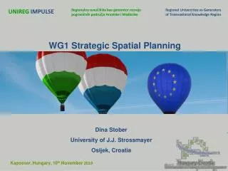 WG1 Strategic Spatial Planning