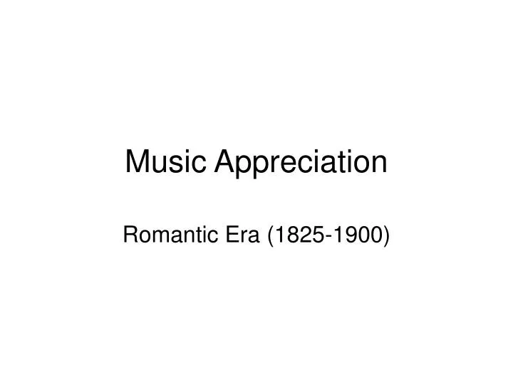 music appreciation
