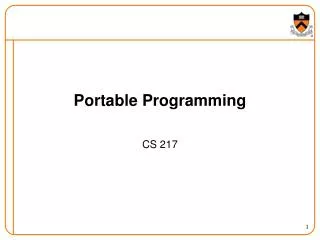 Portable Programming