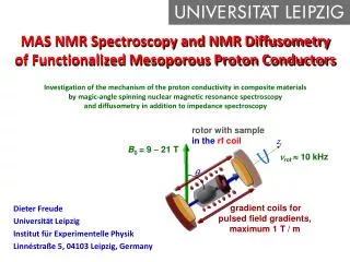MAS NMR Spectroscopy and NMR Diffusometry of Functionalized Mesoporous Proton Conductors