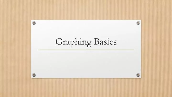 graphing basics