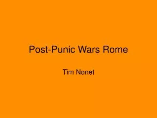 Post-Punic Wars Rome
