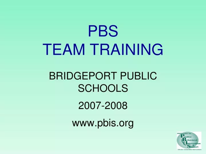 pbs team training