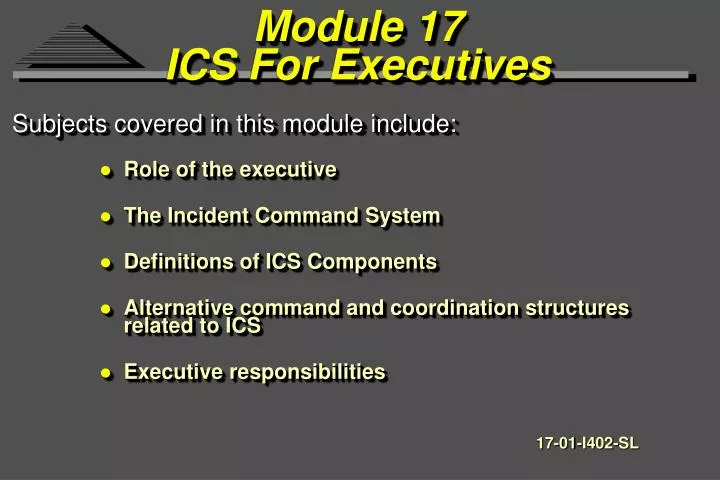 module 17 ics for executives