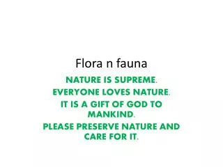 Flora n fauna