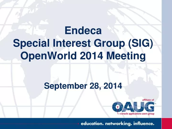 endeca special interest group sig openworld 2014 meeting