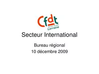 secteur international