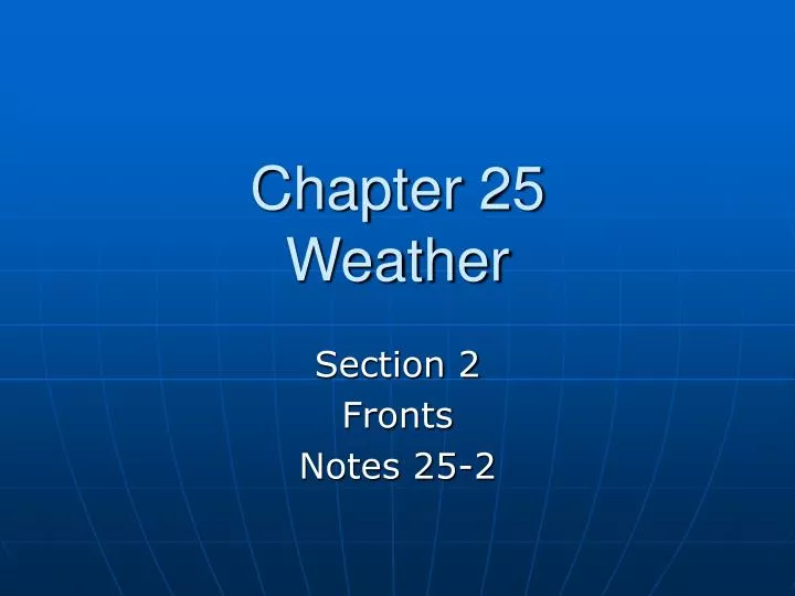 chapter 25 weather