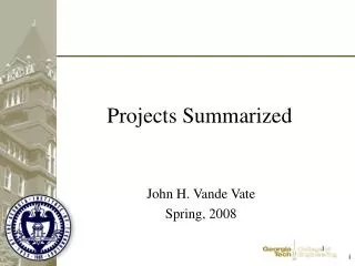 Projects Summarized