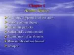 Chapter 4 Atomic Theory - slide 1