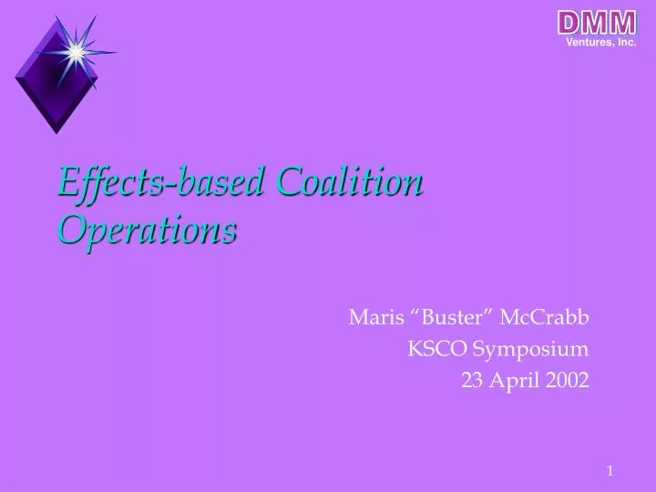 effects based coalition operations