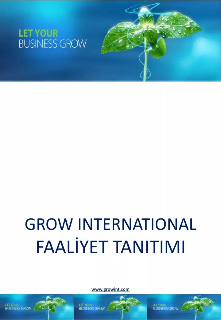 grow international faal yet tanitimi