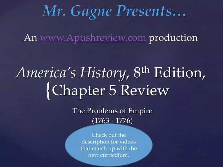 america s history 8 th edition chapter 5 review