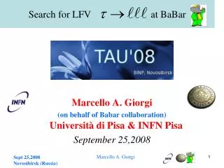 Search for LFV at BaBar
