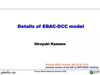 Details of EBAC-DCC model