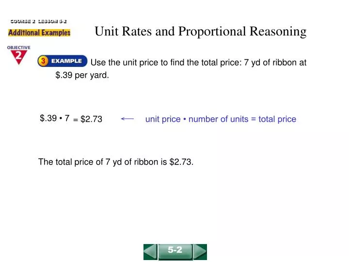unit rates and proportional reasoning
