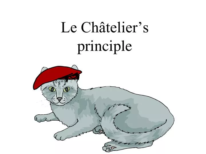 le ch telier s principle