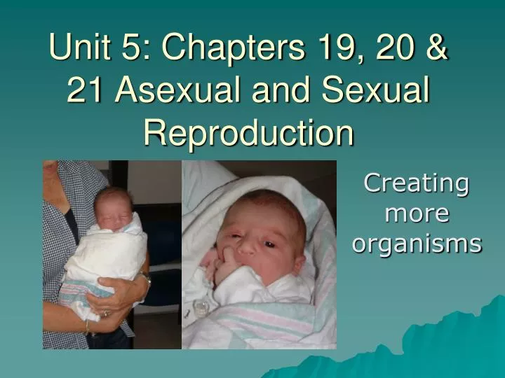 unit 5 chapters 19 20 21 asexual and sexual reproduction