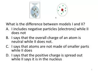 What is the difference between models I and II?