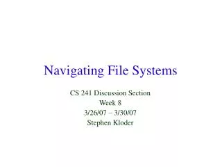 Navigating File Systems