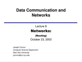 data communication and networks