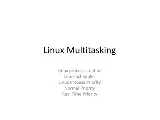 Linux Multitasking