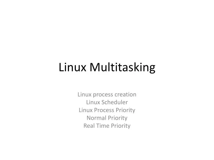 linux multitasking