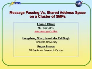 Message Passing Vs. Shared Address Space on a Cluster of SMPs