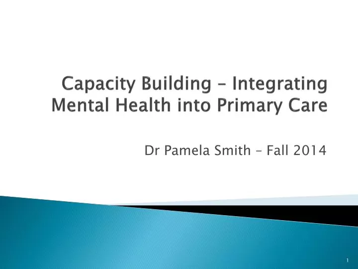 capacity building integrating mental health into primary care