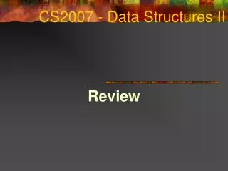 CS2007 - Data Structures II
